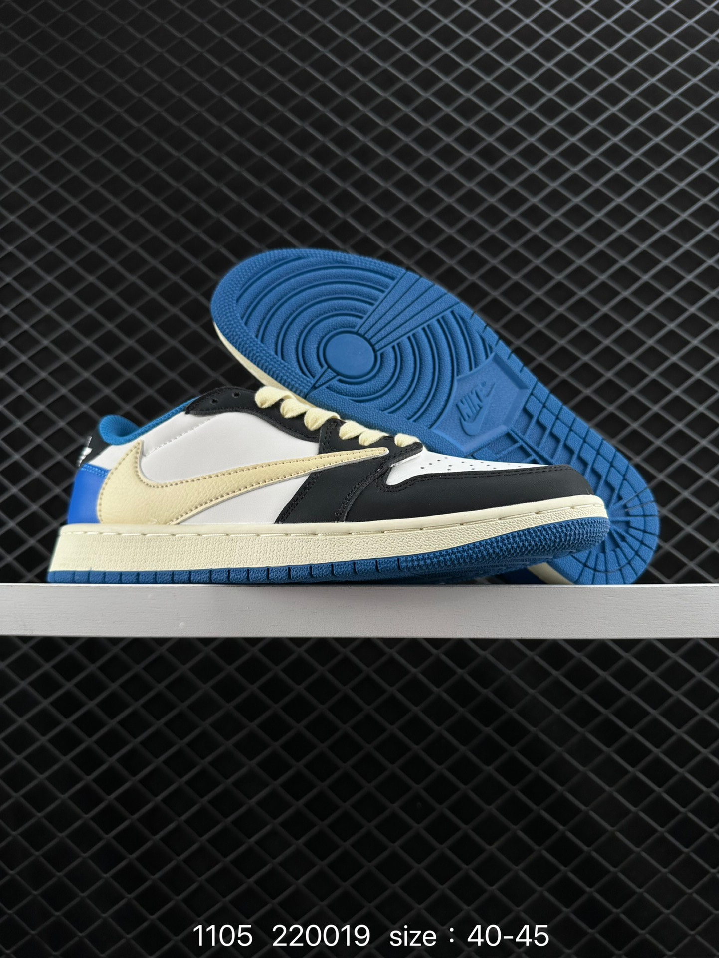 fragment design x Travis Scott x Nike Air Jordan 1 Low OG SP”Black/Green Toe“